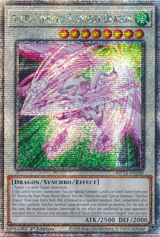 Accel Synchro Stardust Dragon [MP24-EN030] Quarter Century Secret Rare | Galactic Gamez