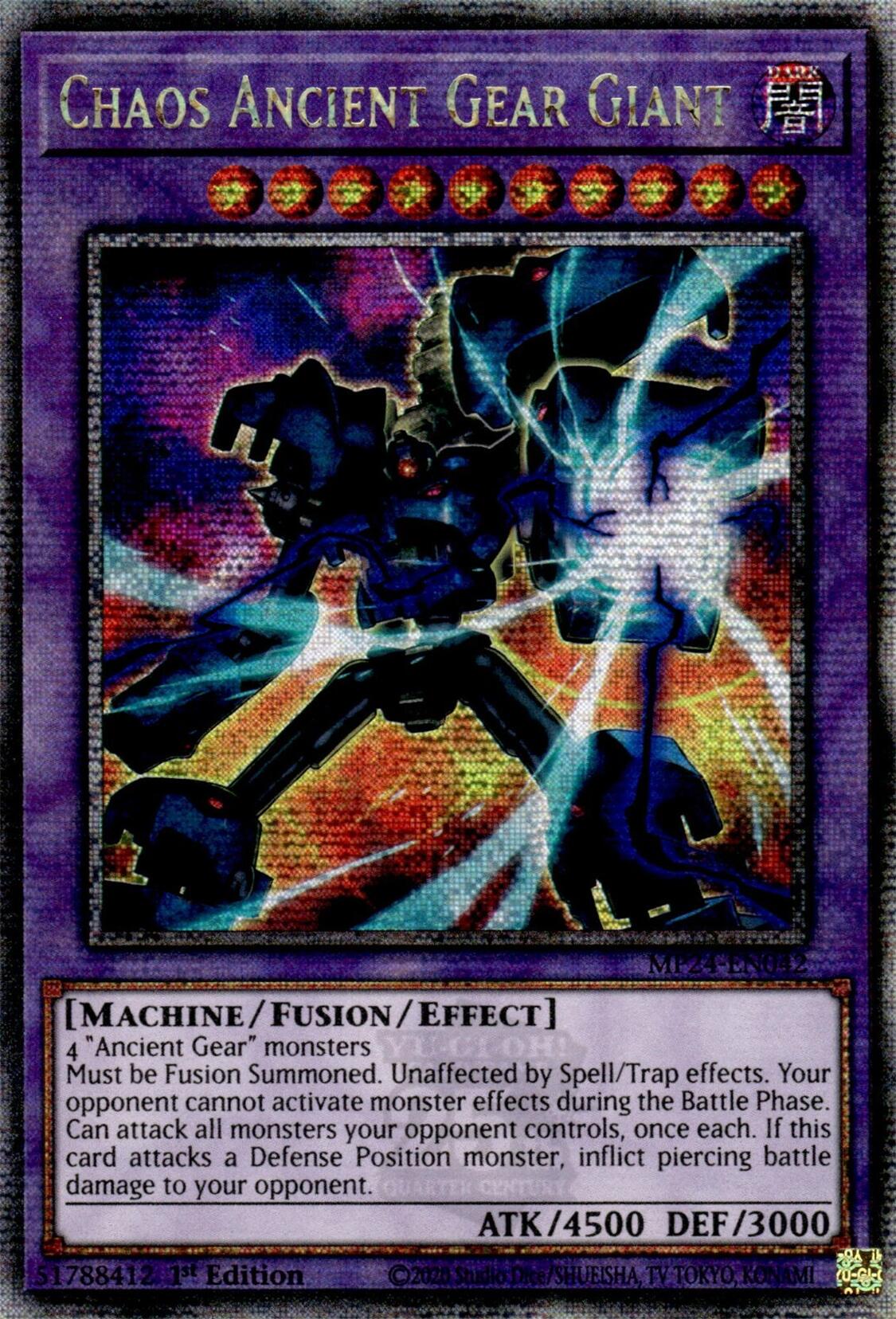 Chaos Ancient Gear Giant [MP24-EN042] Quarter Century Secret Rare | Galactic Gamez