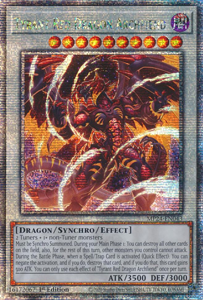 Tyrant Red Dragon Archfiend [MP24-EN043] Quarter Century Secret Rare | Galactic Gamez