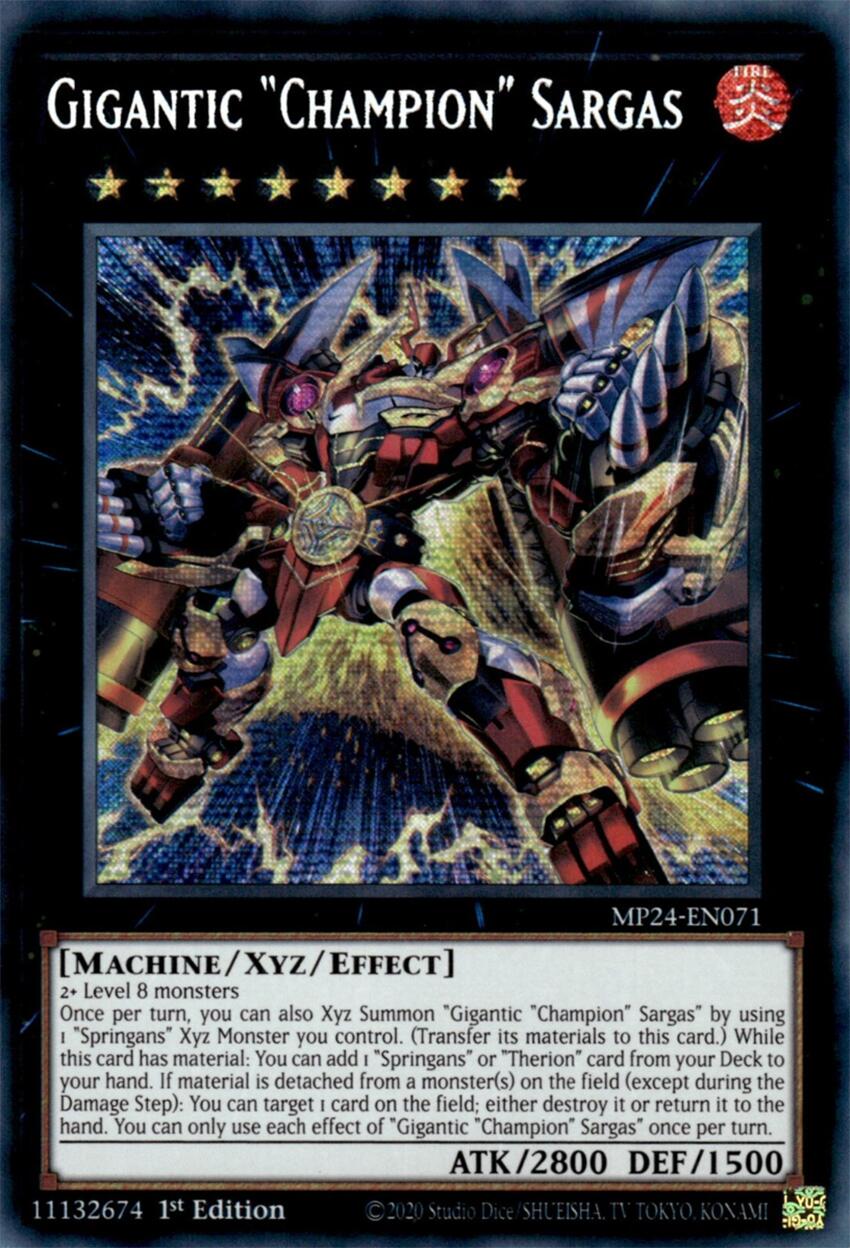 Gigantic "Champion" Sargas [MP24-EN071] Prismatic Secret Rare | Galactic Gamez