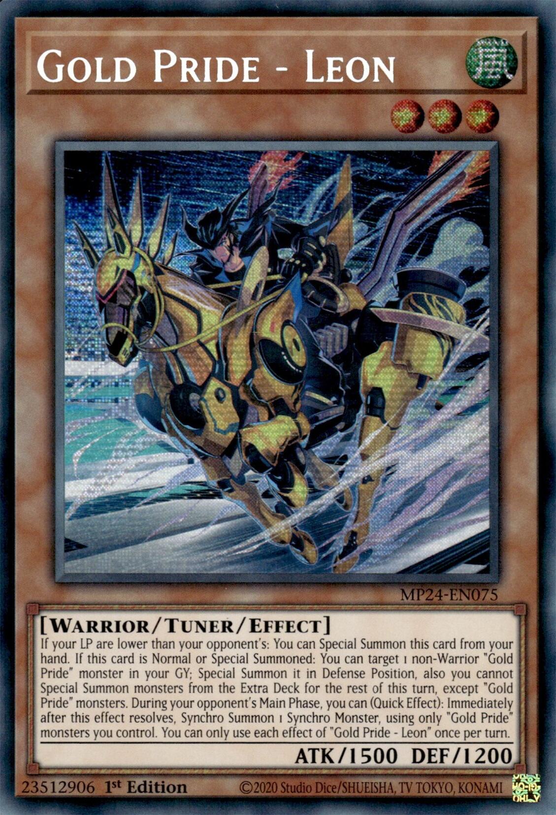 Gold Pride - Leon [MP24-EN075] Prismatic Secret Rare | Galactic Gamez