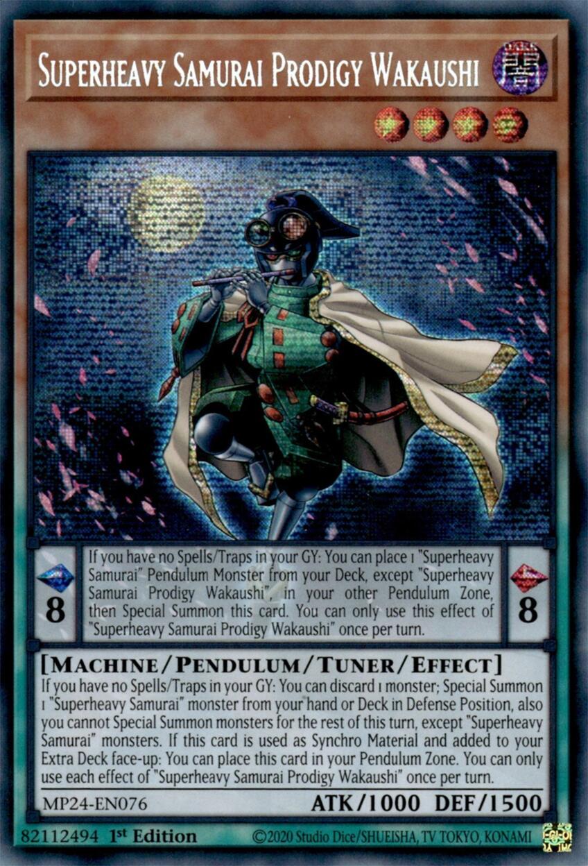 Superheavy Samurai Prodigy Wakaushi [MP24-EN075] Prismatic Secret Rare | Galactic Gamez