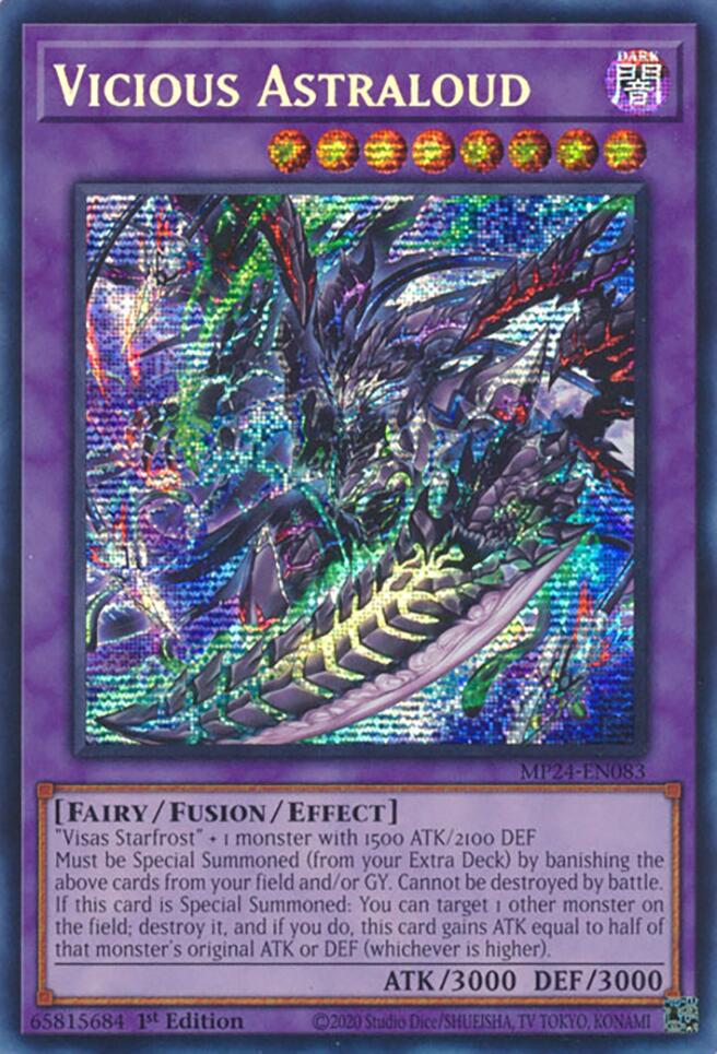 Vicious Astraloud [MP24-EN083] Prismatic Secret Rare | Galactic Gamez