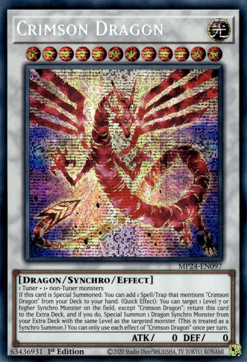 Crimson Dragon (card) [MP24-EN097] Prismatic Secret Rare | Galactic Gamez