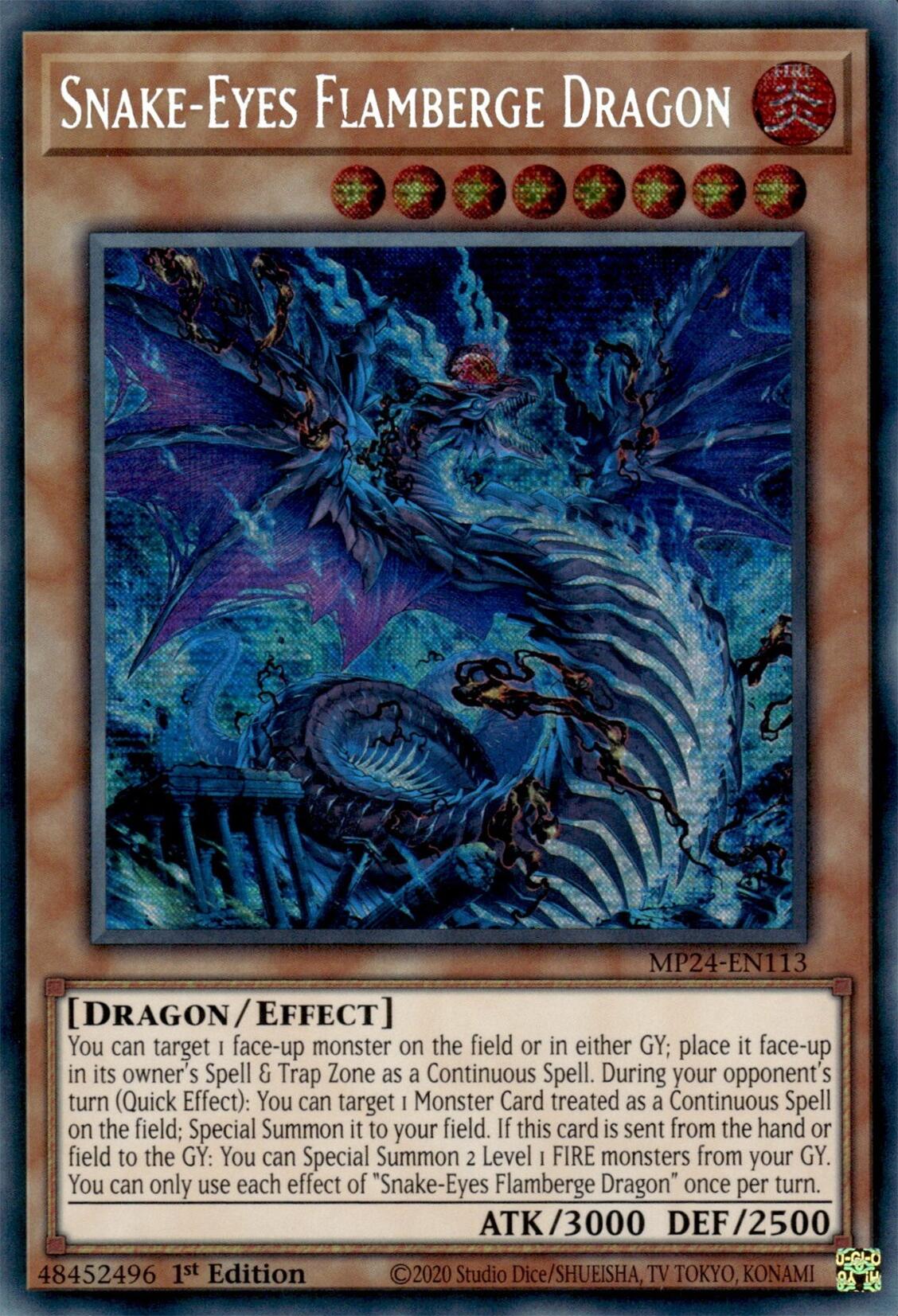Snake-Eyes Flamberge Dragon [MP24-EN113] Prismatic Secret Rare | Galactic Gamez