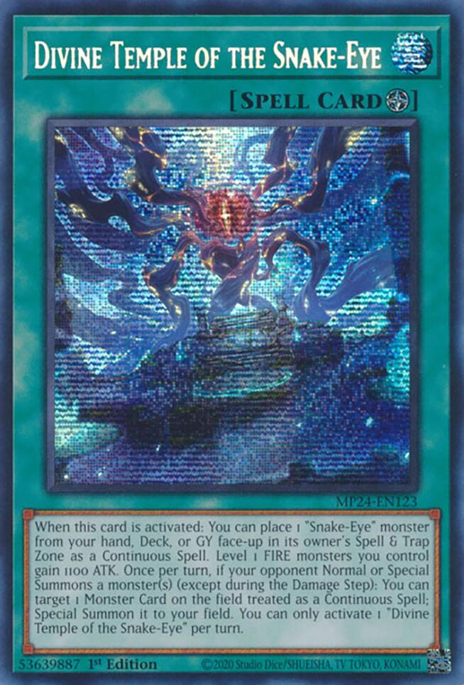 Divine Temple of the Snake-Eye [MP24-EN123] Prismatic Secret Rare | Galactic Gamez