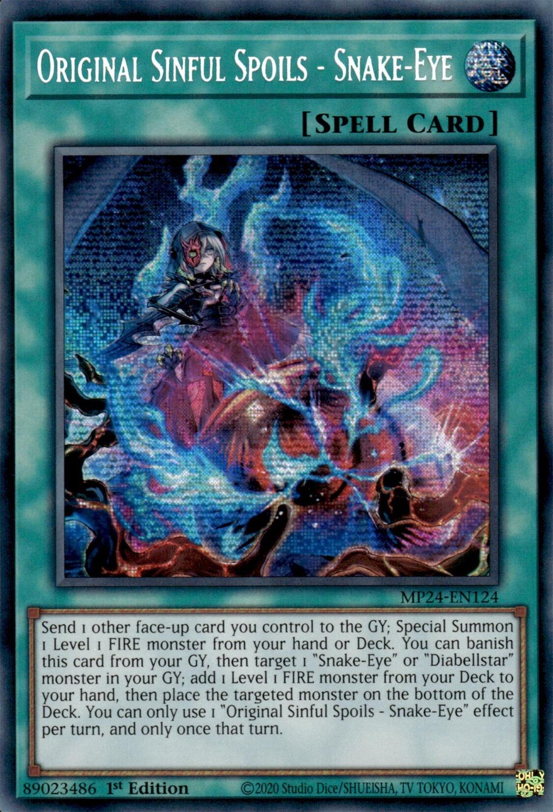 Original Sinful Spoils - Snake-Eye [MP24-EN124] Prismatic Secret Rare | Galactic Gamez