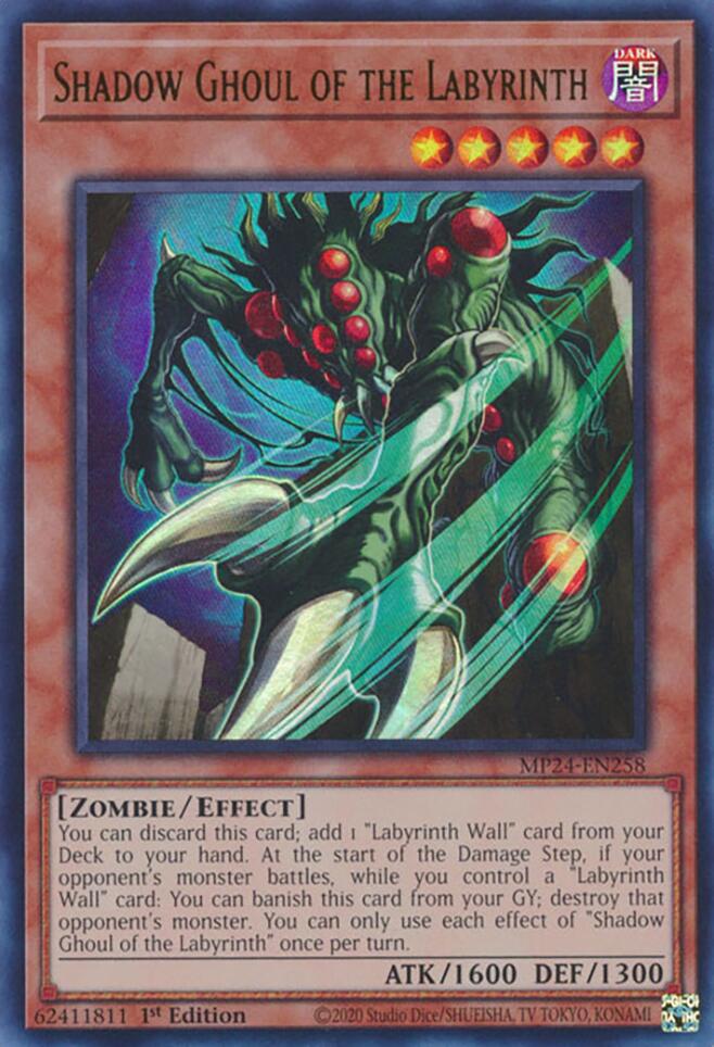 Shadow Ghoul of the Labyrinth [MP24-EN258] Ultra Rare | Galactic Gamez