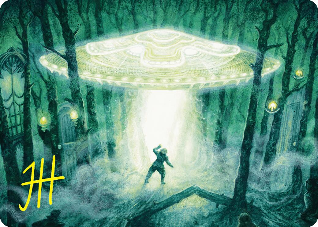 Unidentified Hovership Art Card (Gold-Stamped Signature) [Duskmourn: House of Horror Art Series] | Galactic Gamez