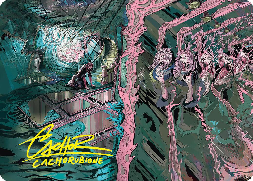 Mirror Room // Fractured Realm Art Card (Gold-Stamped Signature) [Duskmourn: House of Horror Art Series] | Galactic Gamez