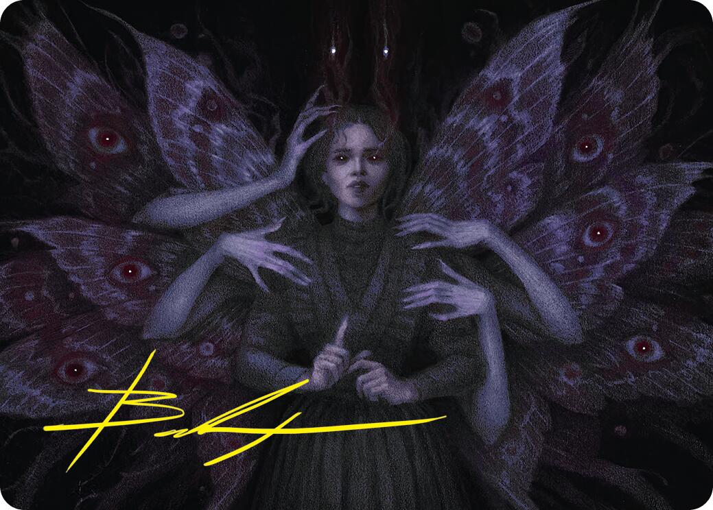 Demonic Counsel Art Card (7/54) (Gold-Stamped Signature) [Duskmourn: House of Horror Art Series] | Galactic Gamez