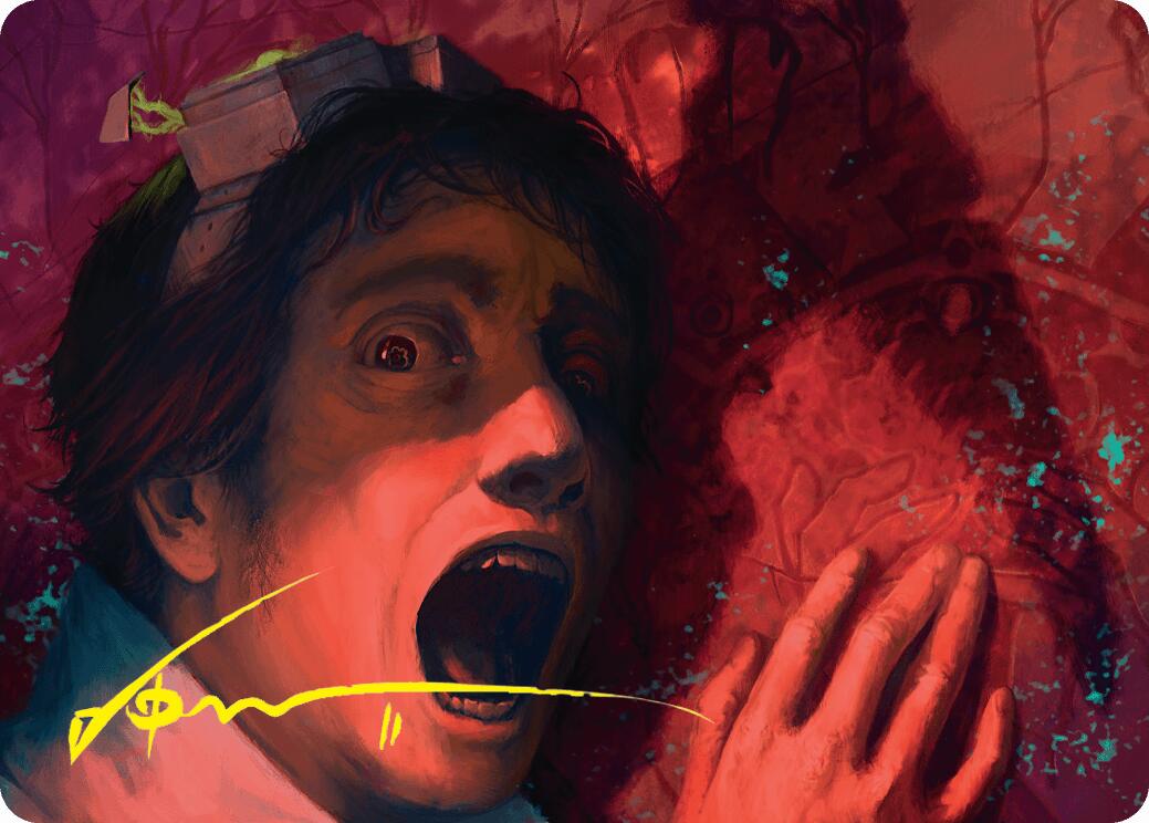 Murder Art Card (Gold-Stamped Signature) [Duskmourn: House of Horror Art Series] | Galactic Gamez
