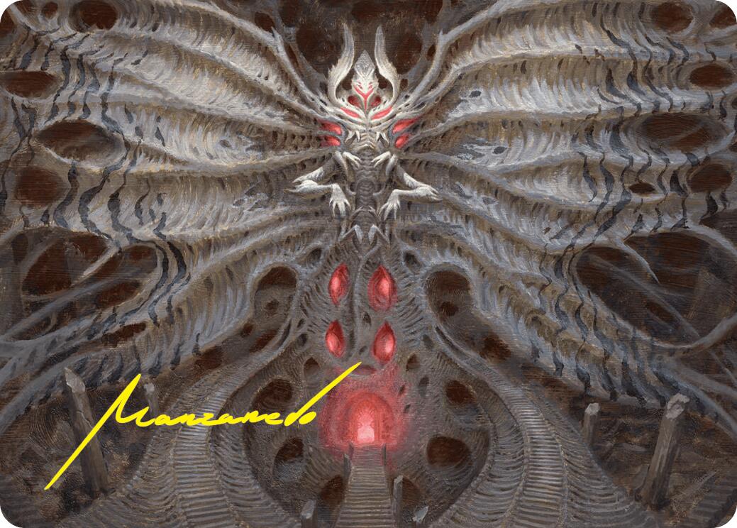 Valgavoth, Terror Eater Art Card (Gold-Stamped Signature) [Duskmourn: House of Horror Art Series] | Galactic Gamez