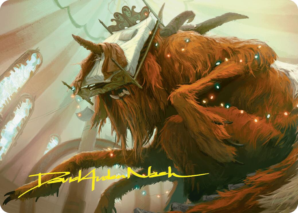 Bedhead Beastie Art Card (Gold-Stamped Signature) [Duskmourn: House of Horror Art Series] | Galactic Gamez