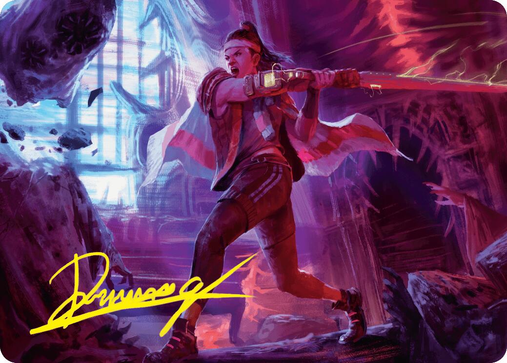 Diversion Specialist Art Card (Gold-Stamped Signature) [Duskmourn: House of Horror Art Series] | Galactic Gamez