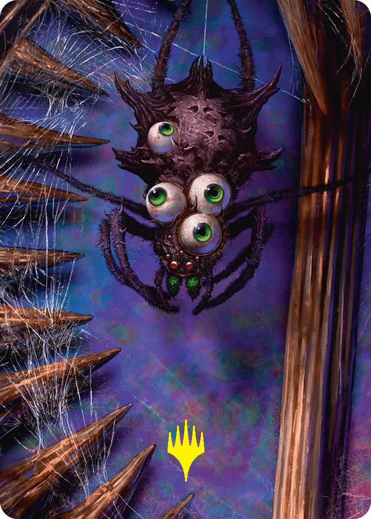 Spider Art Card (Gold-Stamped Planeswalker Symbol) [Duskmourn: House of Horror Art Series] | Galactic Gamez
