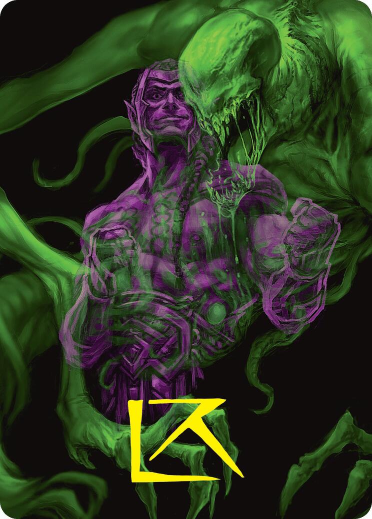 Tyvar, the Pummeler Art Card (Gold-Stamped Signature) [Duskmourn: House of Horror Art Series] | Galactic Gamez