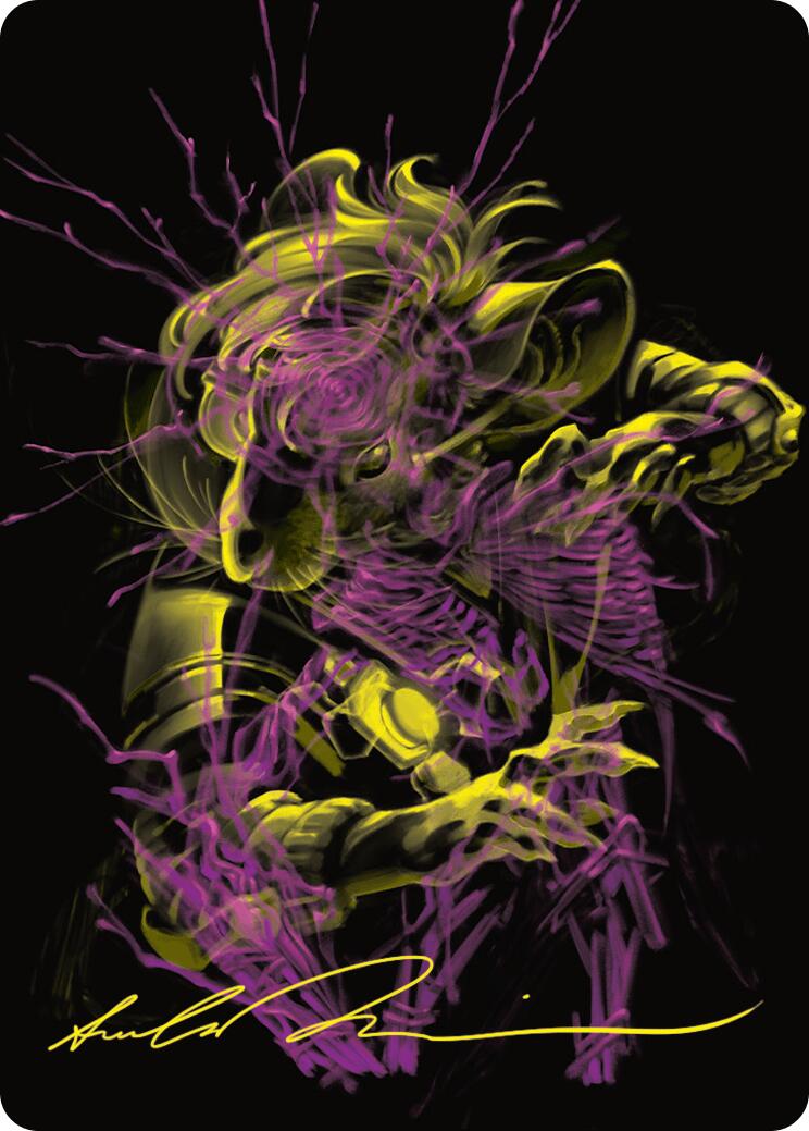 Nashi, Searcher in the Dark Art Card (43/54) (Gold-Stamped Signature) [Duskmourn: House of Horror Art Series] | Galactic Gamez