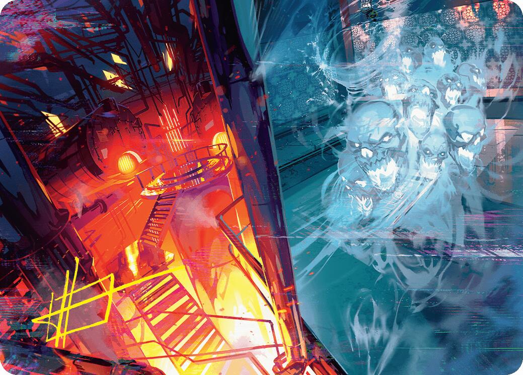 Roaring Furnace // Steaming Sauna Art Card (Gold-Stamped Signature) [Duskmourn: House of Horror Art Series] | Galactic Gamez