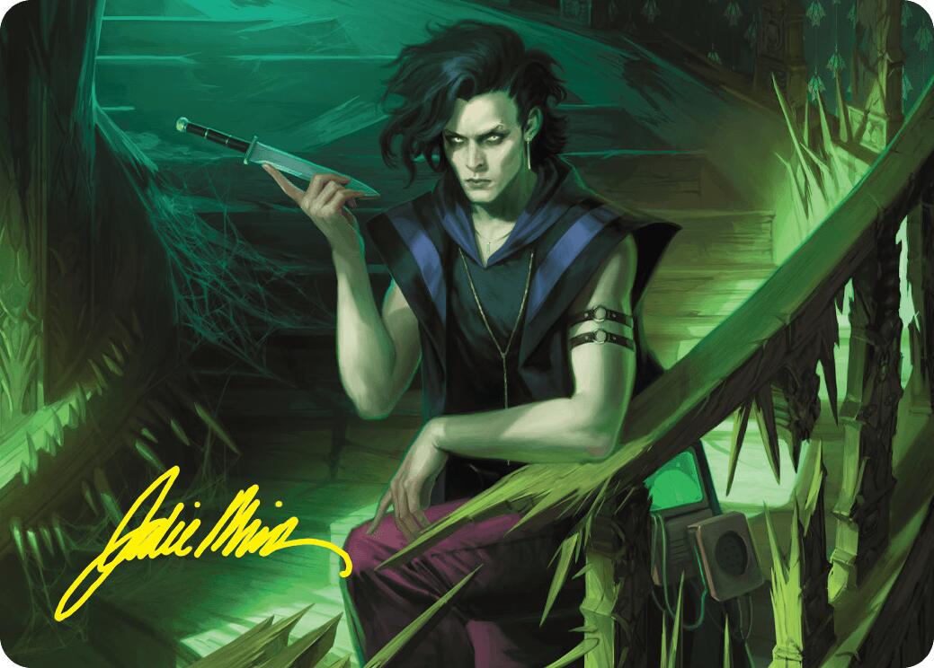 Winter, Misanthropic Guide Art Card (Gold-Stamped Signature) [Duskmourn: House of Horror Art Series] | Galactic Gamez