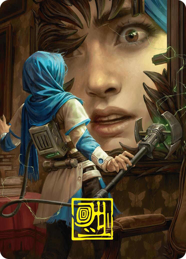 Reality Is Mine to Control Art Card (Gold-Stamped Signature) [Duskmourn: House of Horror Art Series] | Galactic Gamez