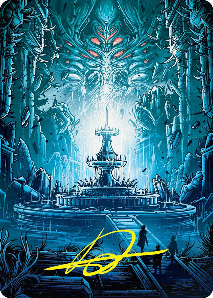 Island Art Card (Gold-Stamped Signature) [Duskmourn: House of Horror Art Series] | Galactic Gamez