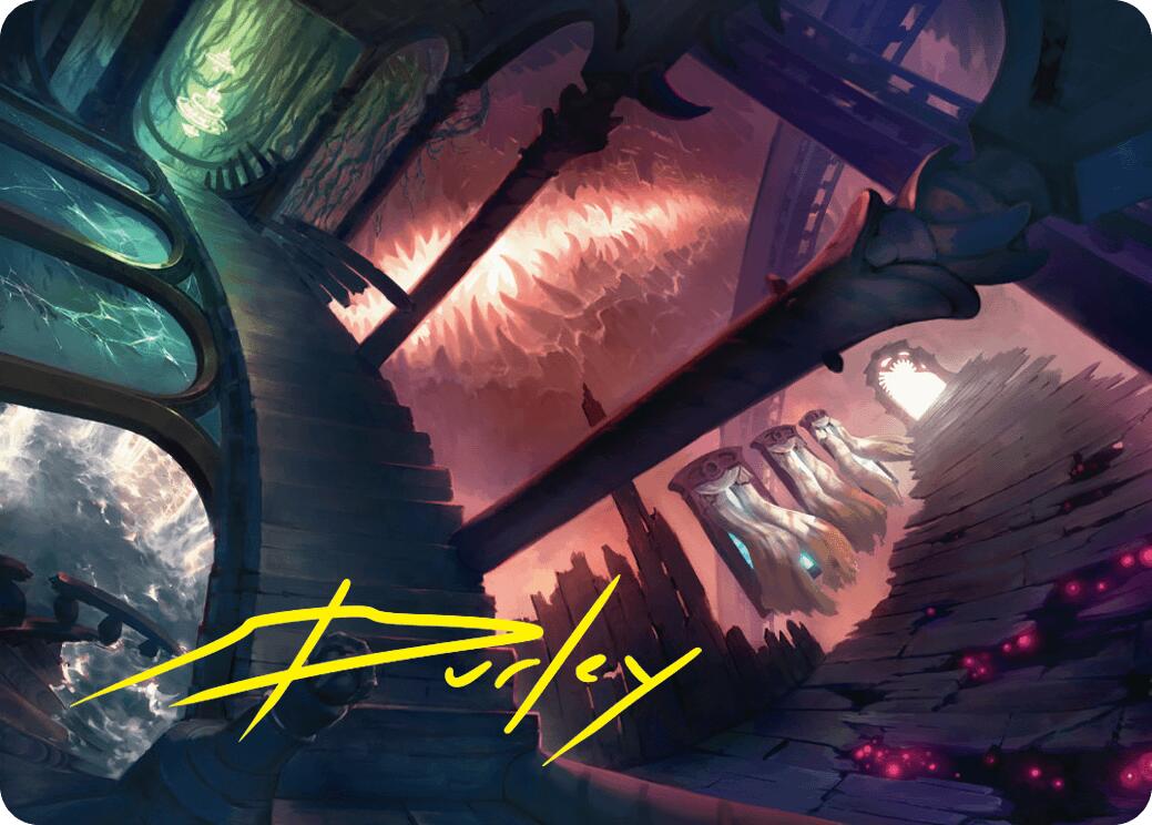 Terramorphic Expanse Art Card (Gold-Stamped Signature) [Duskmourn: House of Horror Art Series] | Galactic Gamez