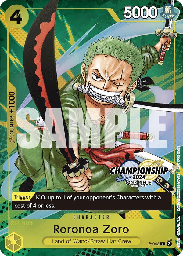 Roronoa Zoro (CS 2024 Event Pack Finalist) [One Piece Promotion Cards] | Galactic Gamez