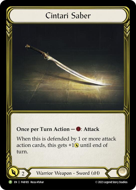 Cintari Saber [FAB185] (Promo)  Cold Foil | Galactic Gamez