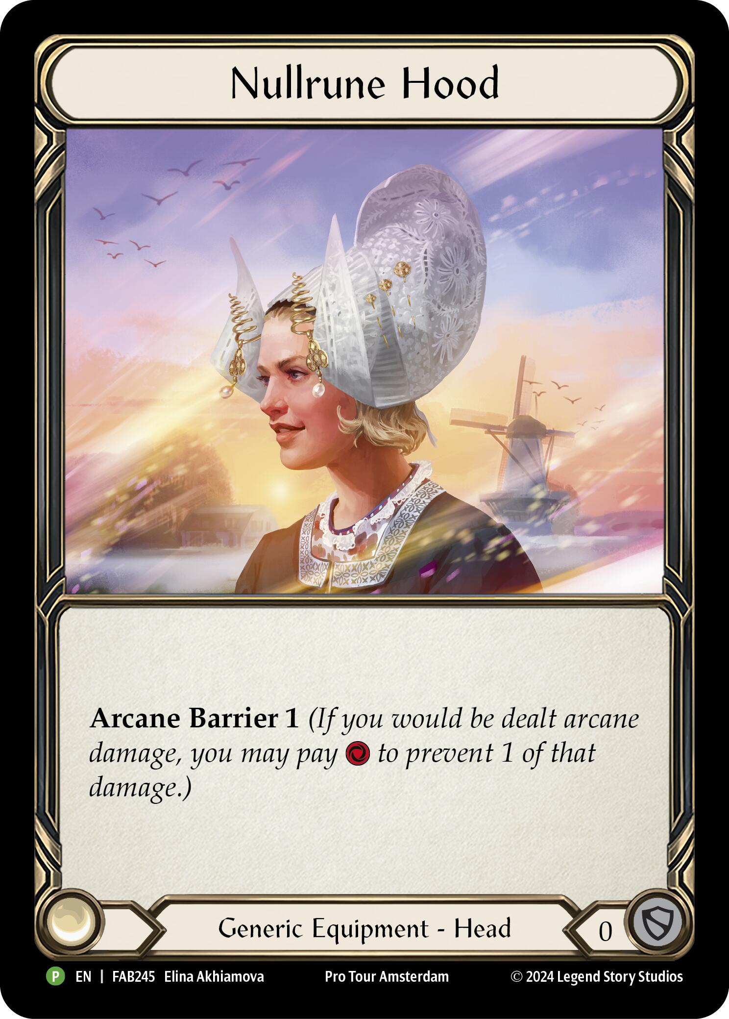 Nullrune Hood (Cold Foil) [FAB245] (Promo)  Rainbow Foil | Galactic Gamez