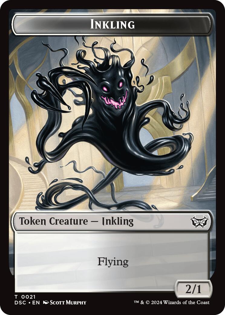 Inkling // Scarecrow Double-Sided Token [Duskmourn: House of Horror Commander Tokens] | Galactic Gamez