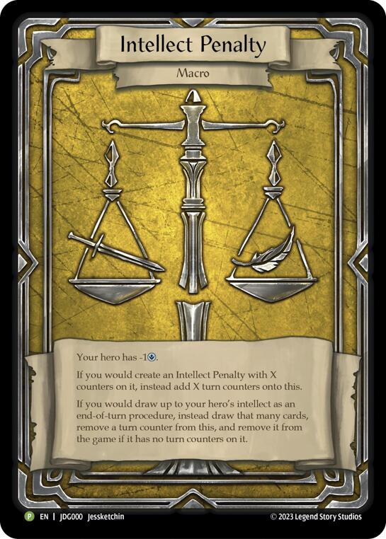 Intellect Penalty (Cold Foil) [JDG000] (Promo)  Rainbow Foil | Galactic Gamez