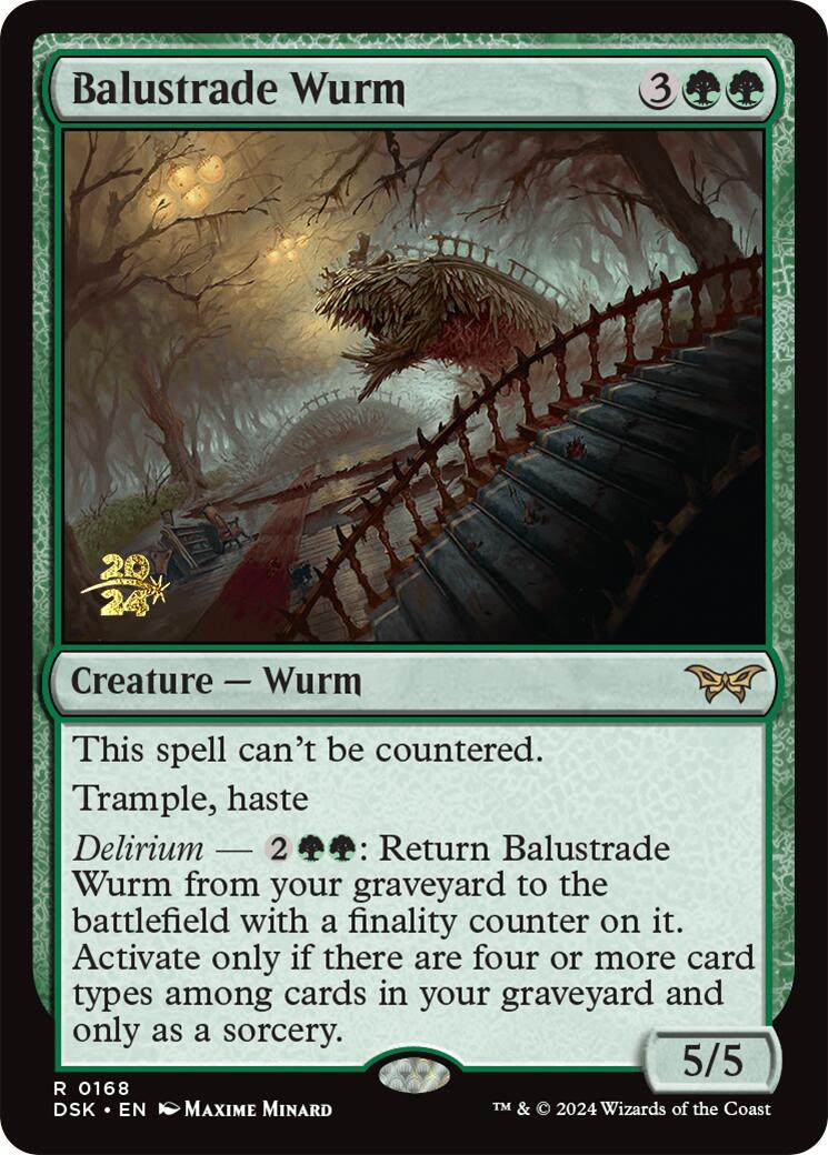 Balustrade Wurm [Duskmourn: House of Horror Prerelease Promos] | Galactic Gamez