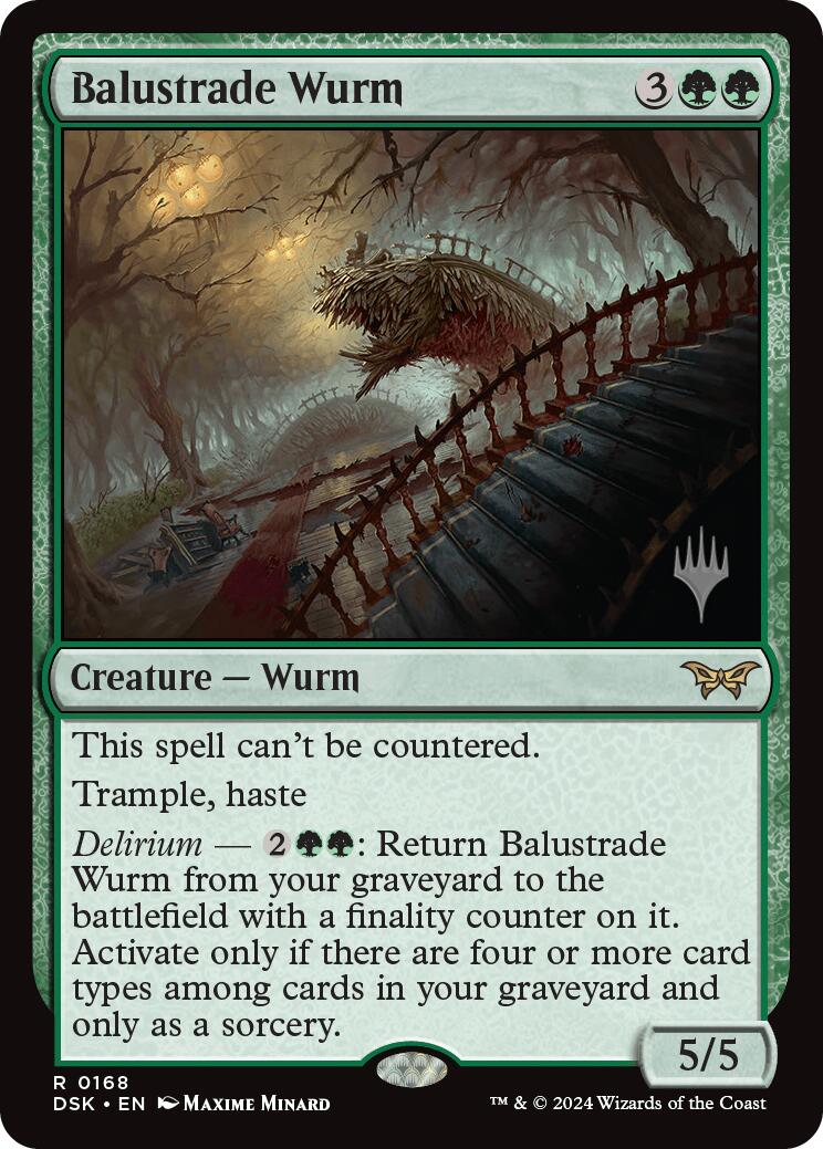 Balustrade Wurm [Duskmourn: House of Horror Promos] | Galactic Gamez