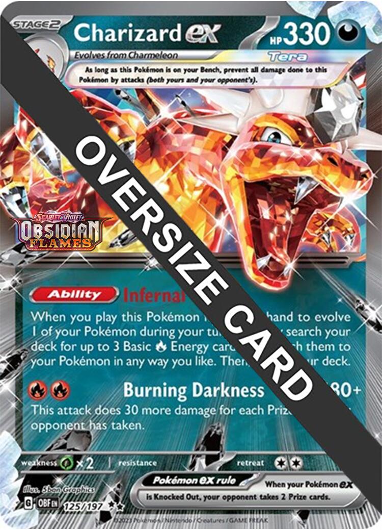 Charizard ex (125/197 - Jumbo Card) [Scarlet & Violet: Obsidian Flames] | Galactic Gamez