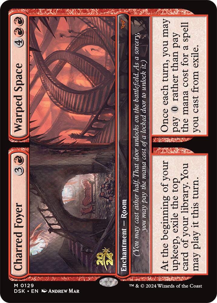 Charred Foyer // Warped Space [Duskmourn: House of Horror Prerelease Promos] | Galactic Gamez