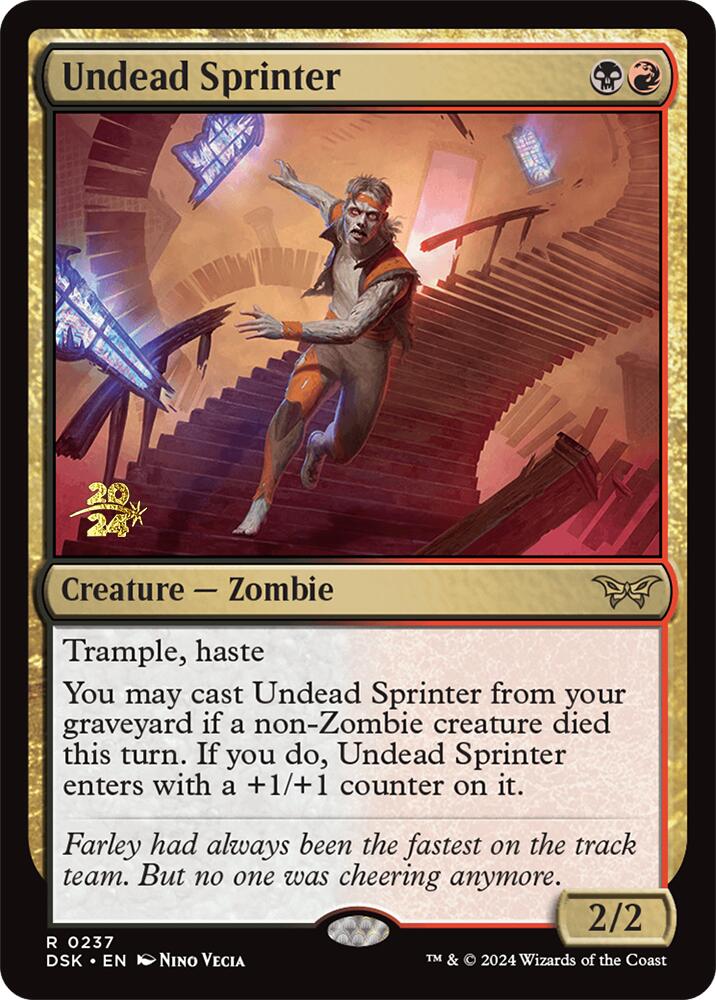 Undead Sprinter [Duskmourn: House of Horror Prerelease Promos] | Galactic Gamez