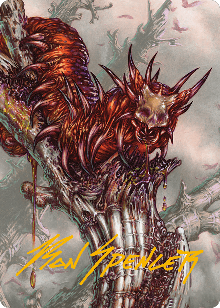 Grist, Voracious Larva Art Card (Gold-Stamped Signature) [Modern Horizons 3 Art Series] | Galactic Gamez