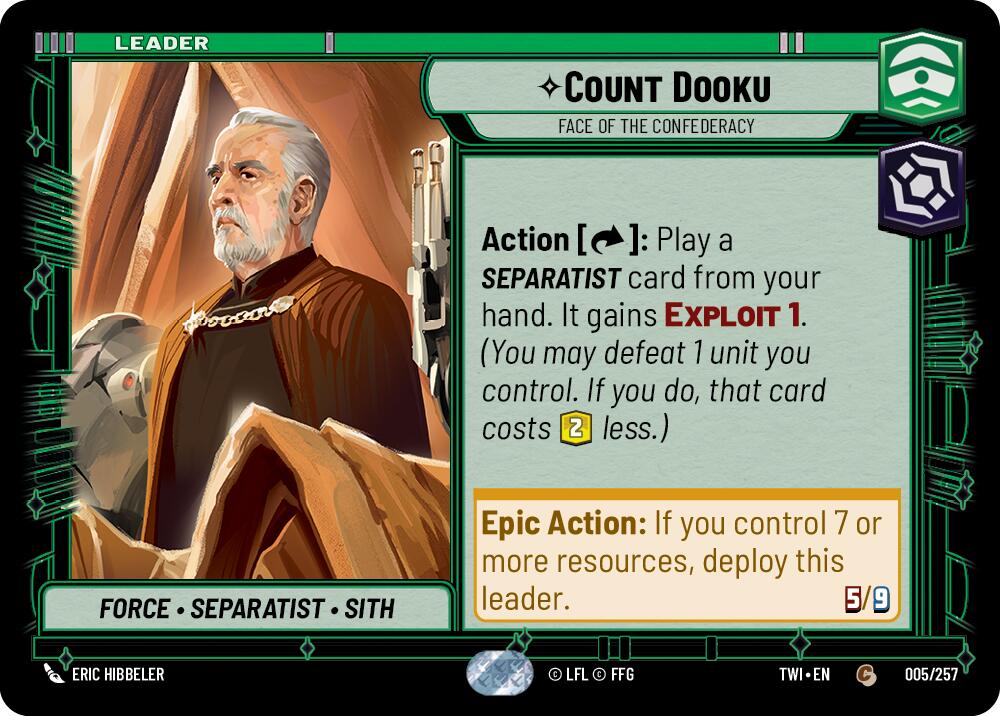 Count Dooku - Face of the Confederacy (005/257) (005/257) [Twilight of the Republic] | Galactic Gamez