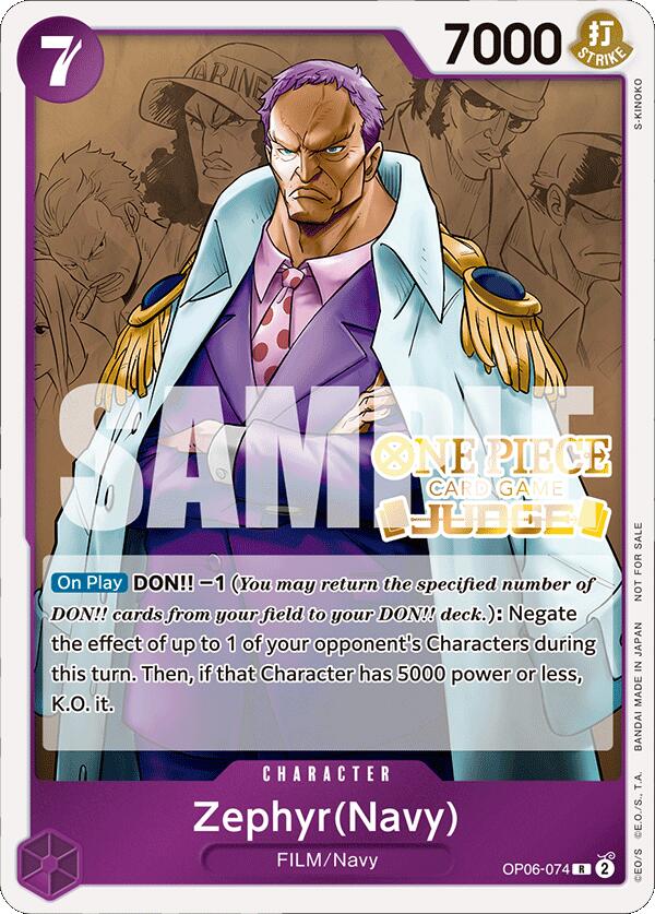 Zephyr (Navy) (Judge Pack Vol. 4) [One Piece Promotion Cards] | Galactic Gamez