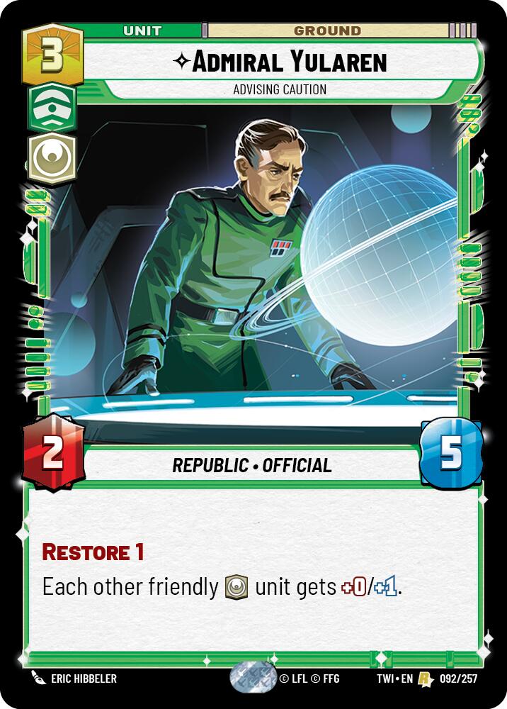 Admiral Yularen (092/257) (092/257) [Twilight of the Republic] | Galactic Gamez