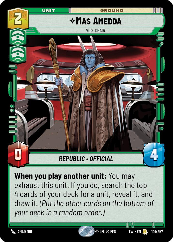 Mas Amedda - Vice Chair (101/257) (101/257) [Twilight of the Republic] | Galactic Gamez