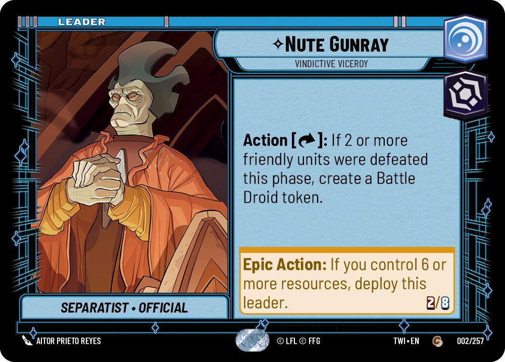 Nute Gunray - Vindictive Viceroy (002/257) (002/257) [Twilight of the Republic] | Galactic Gamez