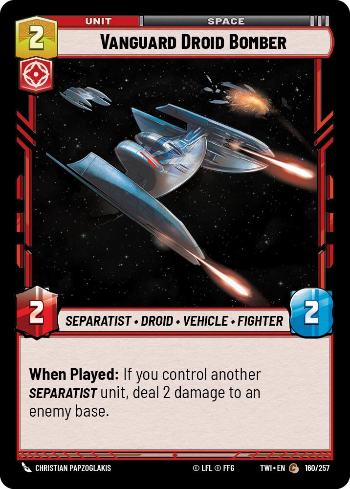 Vanguard Droid Bomber (160/257) (160/257) [Twilight of the Republic] | Galactic Gamez