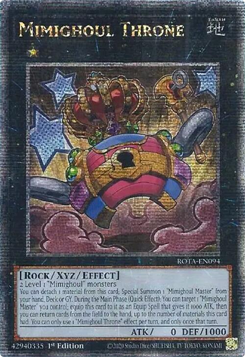 Mimighoul Throne (Quarter Century Secret Rare) [ROTA-EN094] Quarter Century Secret Rare | Galactic Gamez