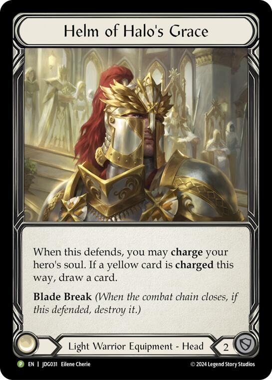 Helm of Halo's Grace [JDG031] (Promo)  Cold Foil | Galactic Gamez