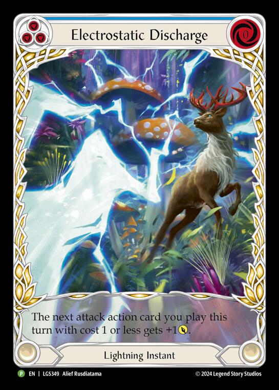Electostatic Discharge (Blue) (Extended Art) [LGS349] (Promo)  Rainbow Foil | Galactic Gamez