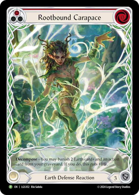 Rootbound Carapace (Red) (Extended Art) [LGS352] (Promo)  Rainbow Foil | Galactic Gamez