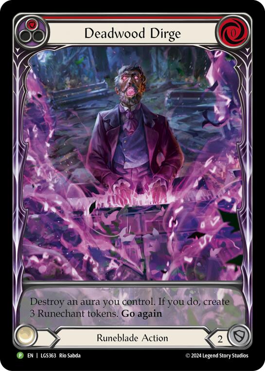 Deadwood Dirge (Red) (Extended Art) [LGS363] (Promo)  Rainbow Foil | Galactic Gamez