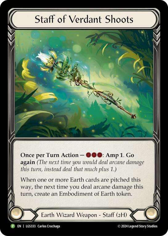 Staff of Verdant Shoots [LGS333] (Promo)  Rainbow Foil | Galactic Gamez